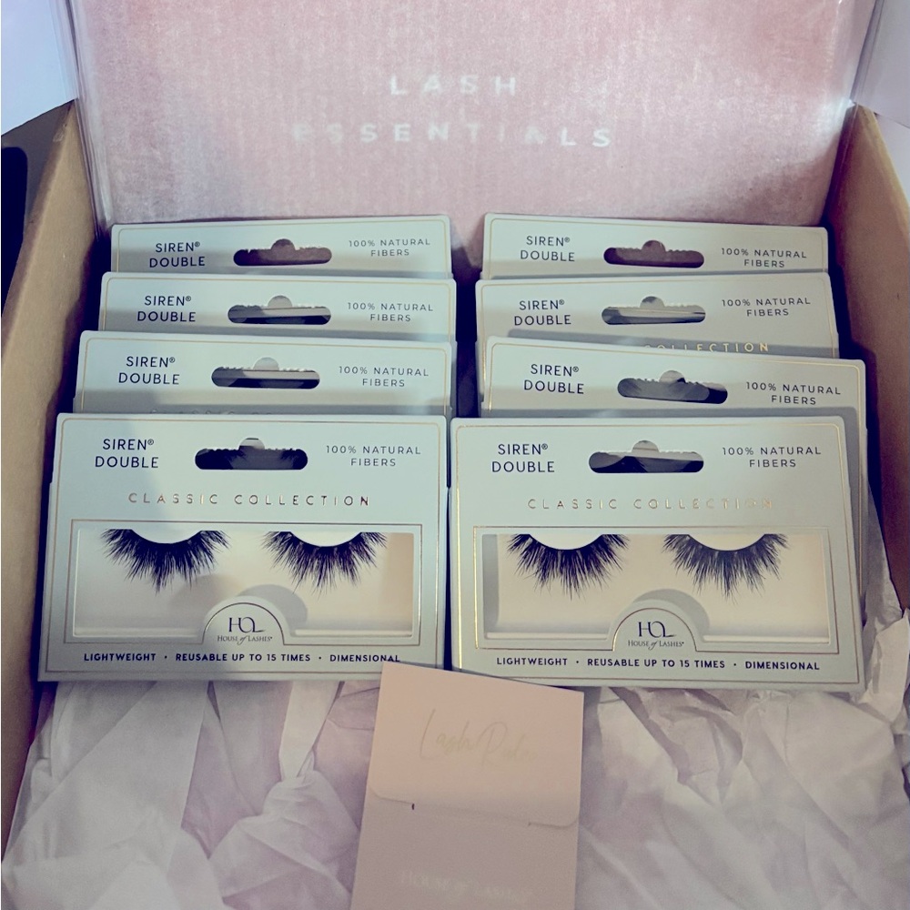 House of Lashes SIREN DOUBLE classic collection! 8 pairs, lash ruler & lash bag!